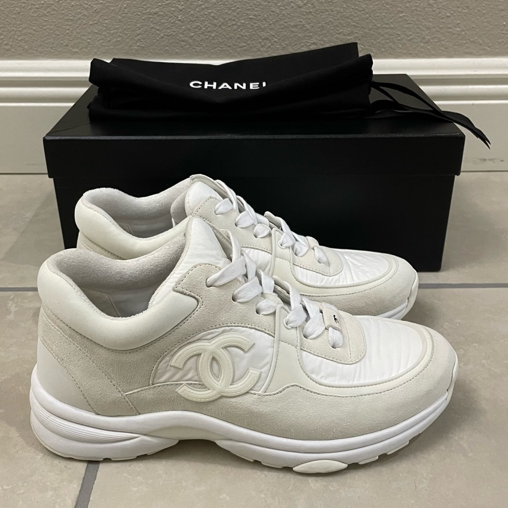 Chanel Sport Runner Sneakers White 37.5 BNIB